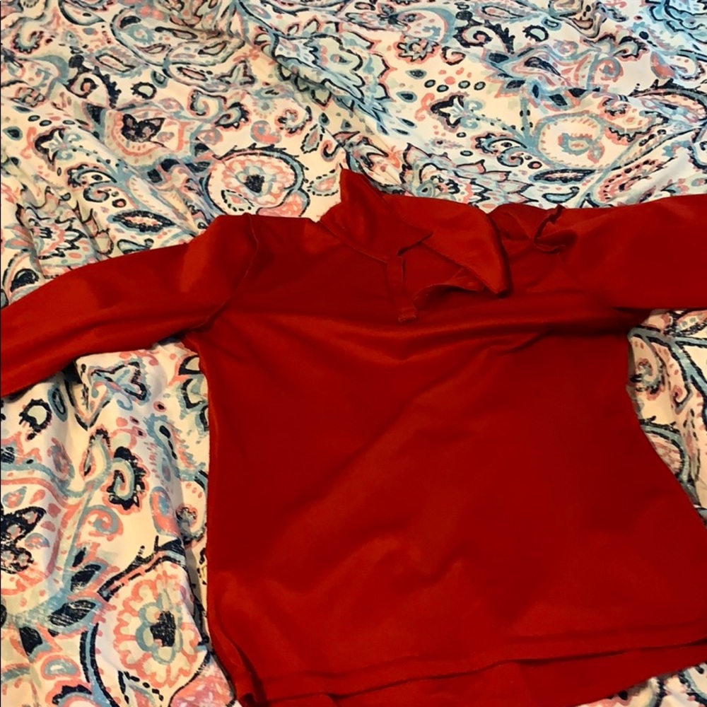 Red polo long sleeve